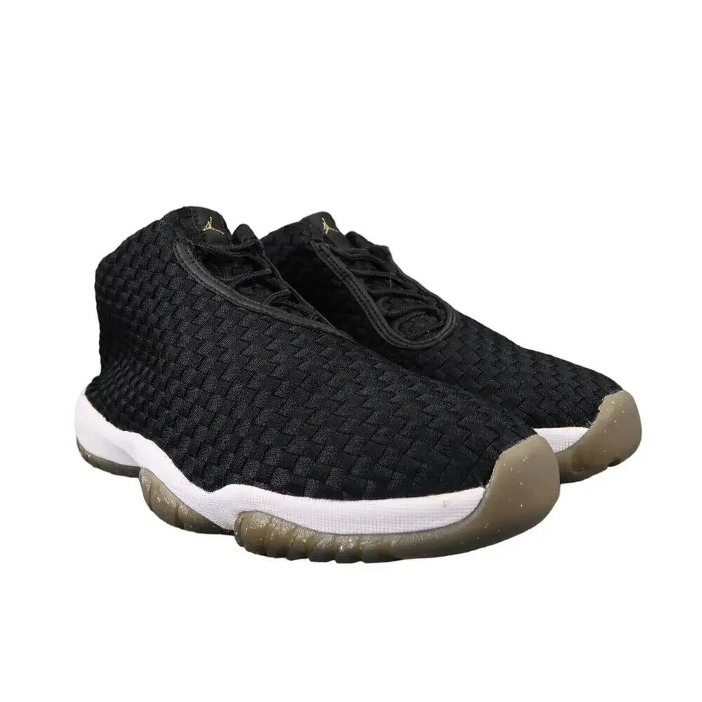 Jordan Future Sneakers Mens 8.5 Nike Air Shoes Woven Mid Black White Basketball